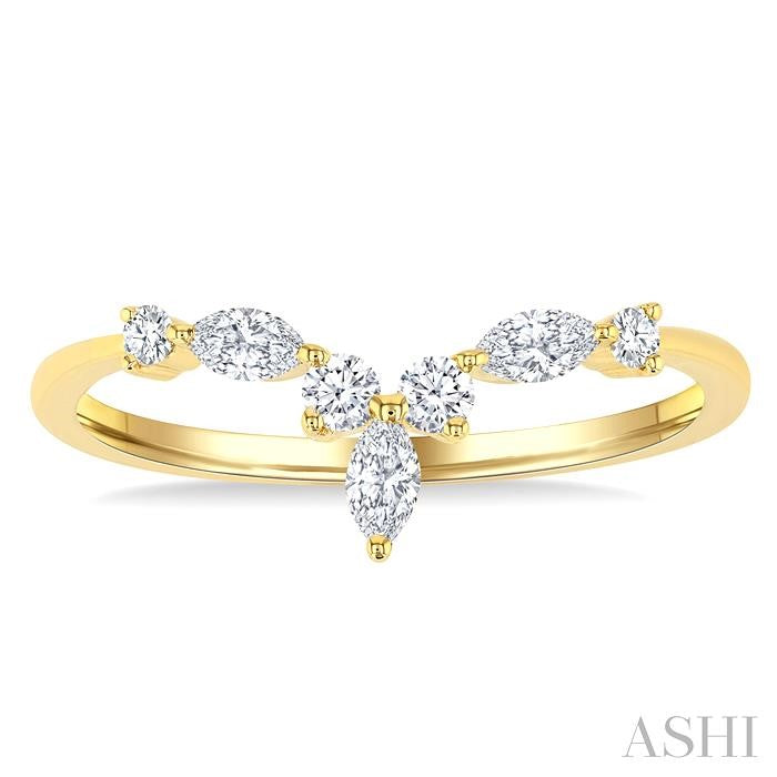 ASHI Chevron Diamond Wedding Band 302B6PPFGYG