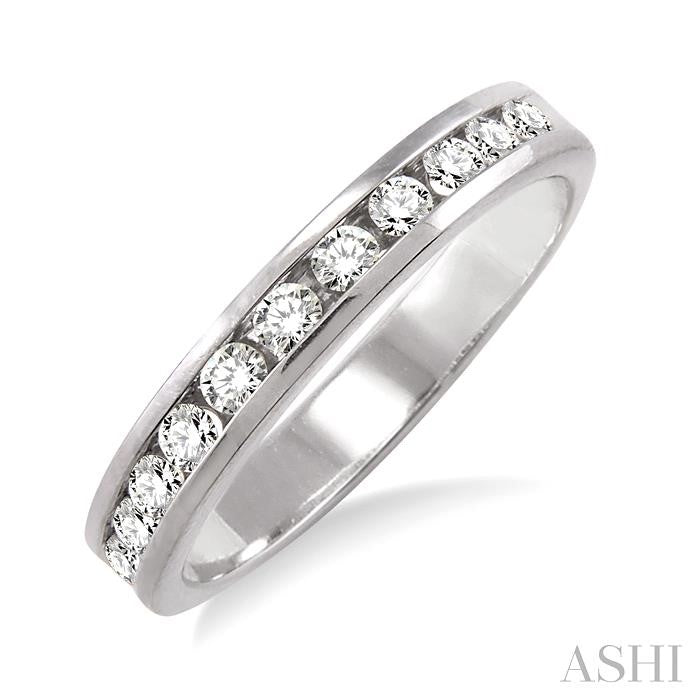 ASHI Channel Set Diamond Wedding Band 30326PPFHWG
