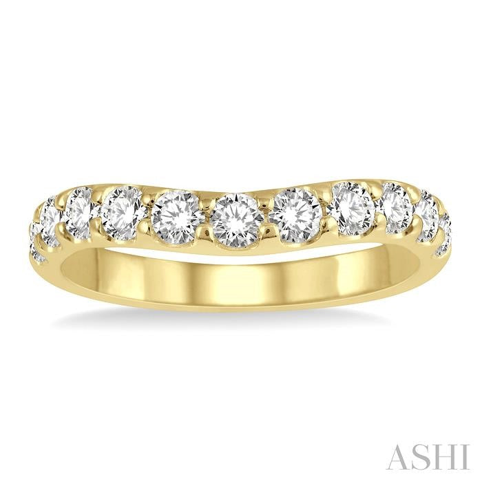 ASHI Curved Diamond Wedding Band 30342PPFHYG