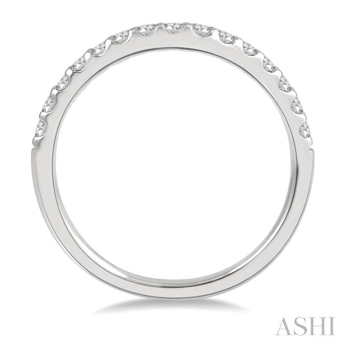ASHI Curved Diamond Wedding Band 30345PPFHWG