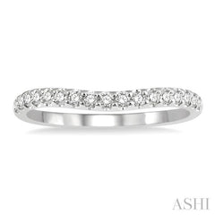 ASHI Curved Diamond Wedding Band 30346PPFHWG