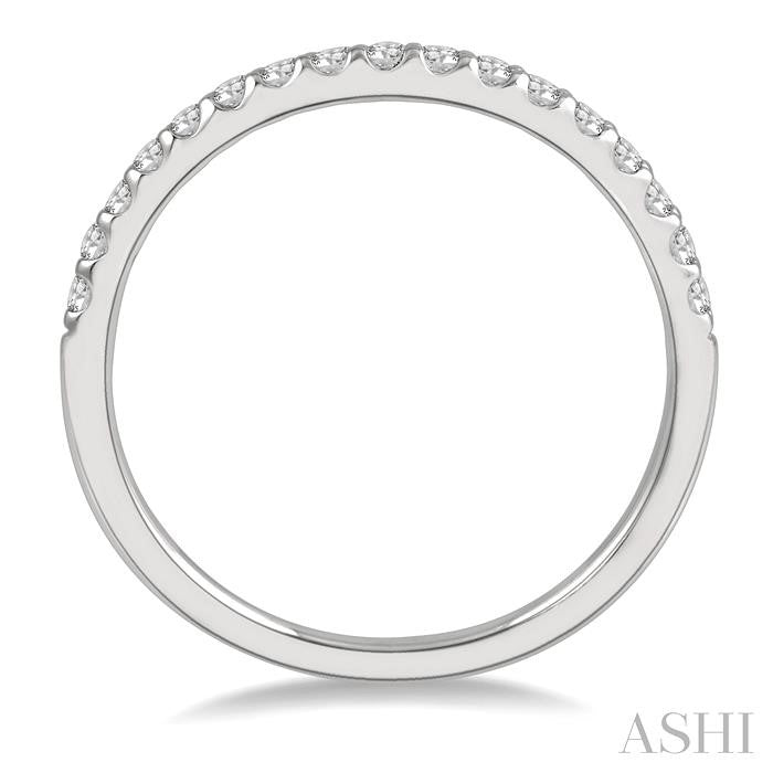 ASHI Curved Diamond Wedding Band 30346PPFHWG