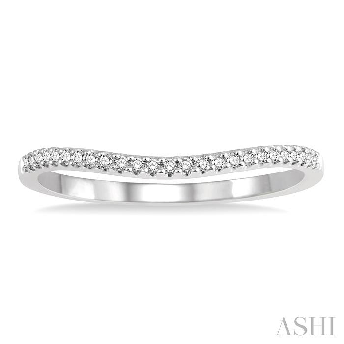 ASHI Curved Diamond Wedding Band 30348PPFHWG