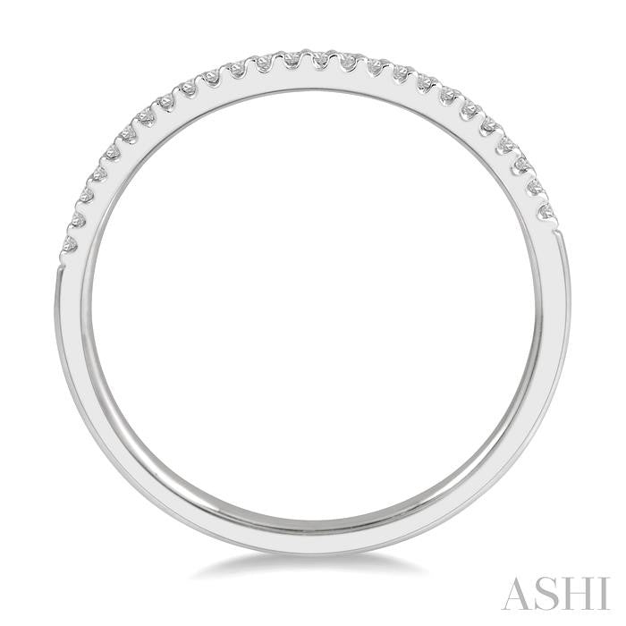 ASHI Curved Diamond Wedding Band 30348PPFHWG