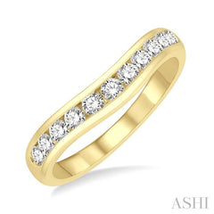 ASHI Channel Set Curved Diamond Wedding Band 30353PPFHYG