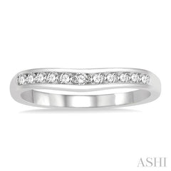 ASHI Channel Set Curved Diamond Wedding Band 30356PPFHWG
