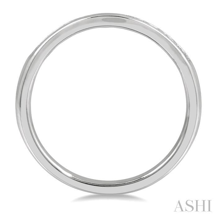 ASHI Channel Set Curved Diamond Wedding Band 30356PPFHWG