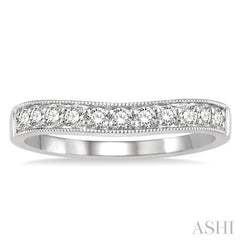 ASHI Curved Diamond Wedding Band 30365PPFHWG