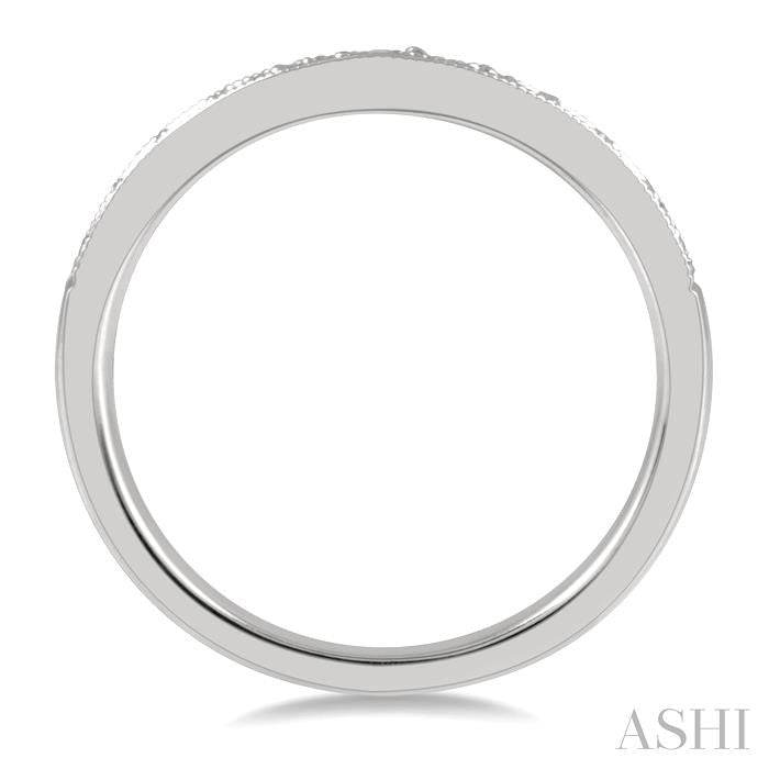 ASHI Curved Diamond Wedding Band 30365PPFHWG