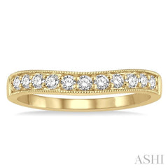 ASHI Curved Diamond Wedding Band 30365PPFHYG