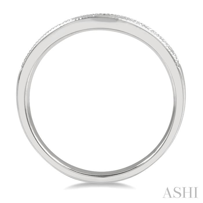 ASHI Curved Diamond Wedding Band 30366PPFHWG
