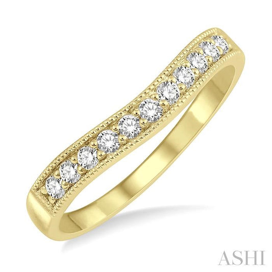 ASHI Curved Diamond Wedding Band 30366PPFHYG