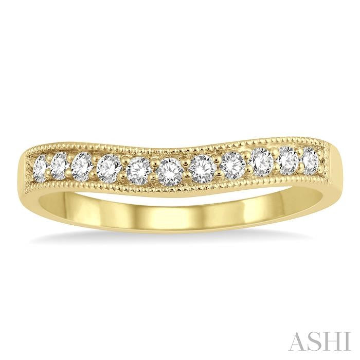 ASHI Curved Diamond Wedding Band 30366PPFHYG