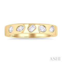 ASHI Mixed Shape Bezel Set Diamond Fashion Band 30384PPFGYG