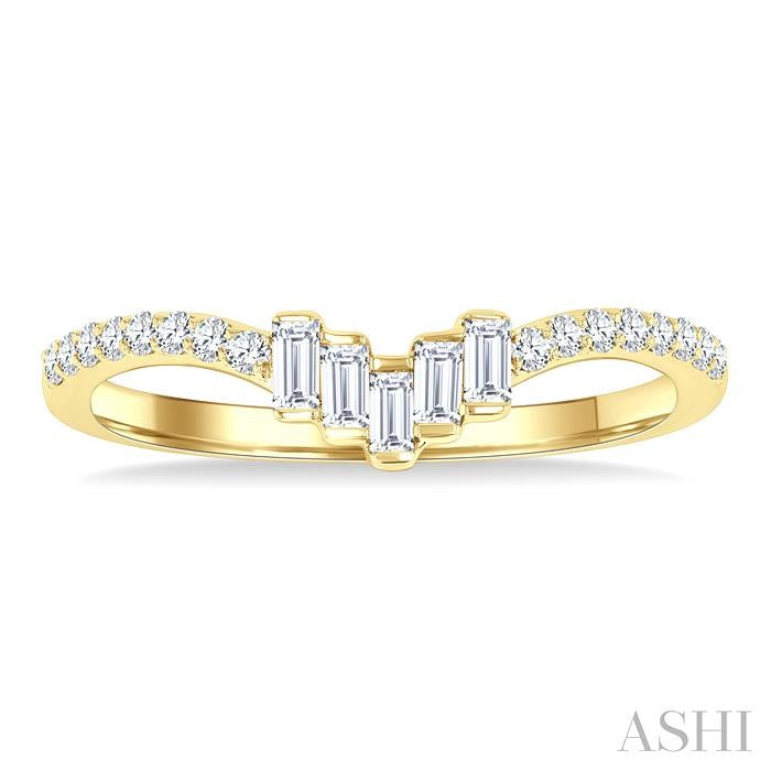 ASHI Chevron Baguette Diamond Wedding Band 303B6PPFGYG