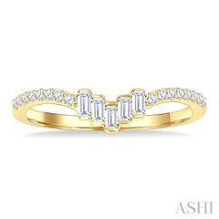 ASHI Chevron Baguette Diamond Wedding Band 303B6PPFGYG