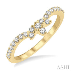 ASHI Chevron Diamond Wedding Band 30455PPFGYG