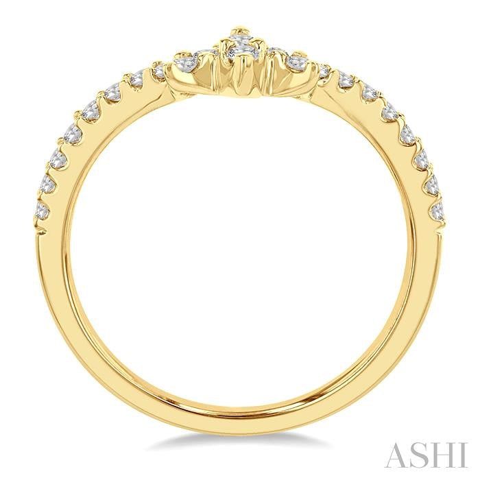 ASHI Chevron Diamond Wedding Band 30455PPFGYG
