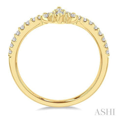 ASHI Chevron Diamond Wedding Band 30455PPFGYG