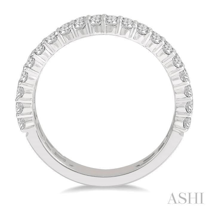 ASHI Three Row Diamond Wedding Band 304E0PPFGWG-1.25