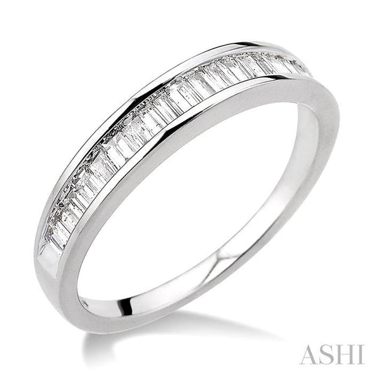ASHI Channel Set Baguette Diamond Wedding Band 30503PPFCW