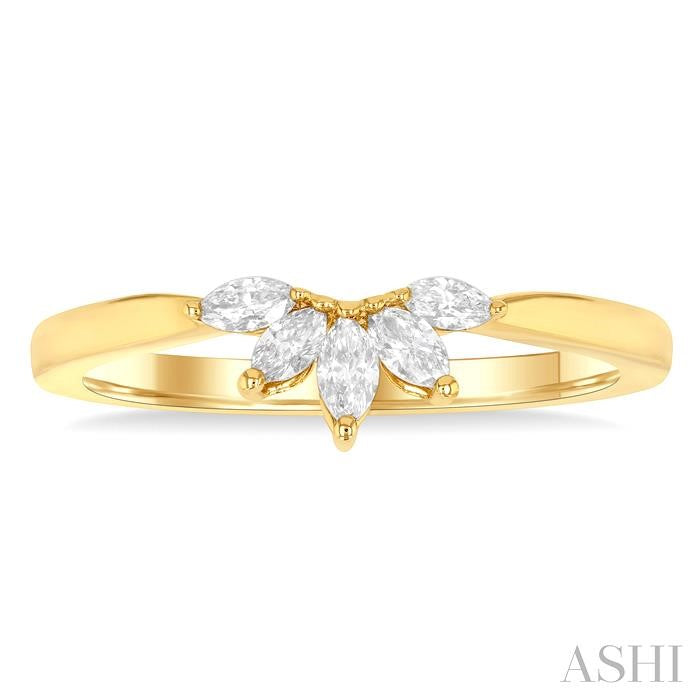 ASHI Marquise Shape Chevron Diamond Fashion Ring 30577PPFGYG