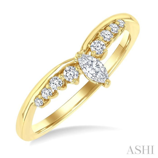 ASHI Chevron Diamond Fashion Ring 30586PPFGYG