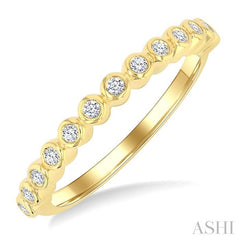 ASHI Round Shape Bezel Set Diamond Band 306B8PPTGYG