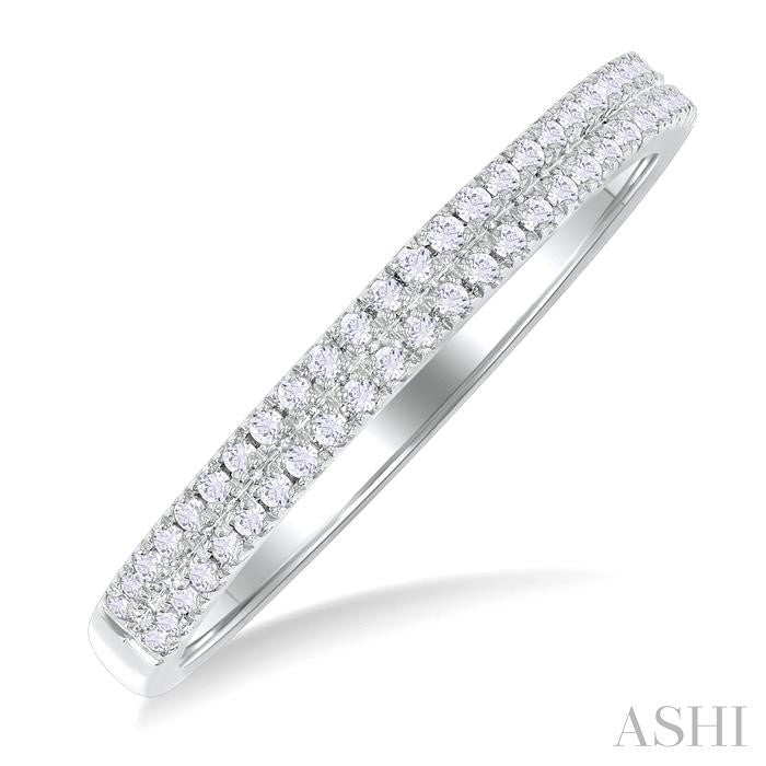 ASHI Double Row Diamond Ring 30857PPFGWG