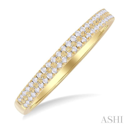 ASHI Double Row Diamond Ring 30857PPFGYG