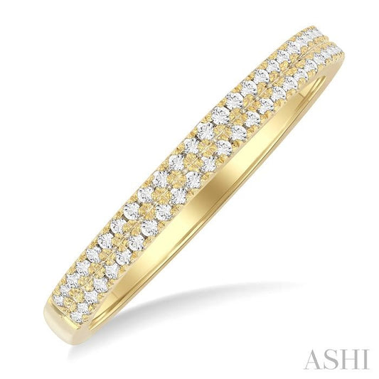 ASHI Double Row Diamond Ring 30857PPTGYG