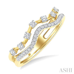ASHI Double Row Diamond Fashion Band 308B6PPFGYG