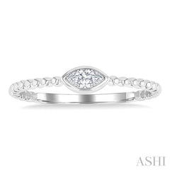 ASHI Marquise Shape East-West Bezel Set Petite Diamond Fashion Ring 309B8PPFGWG-MQ