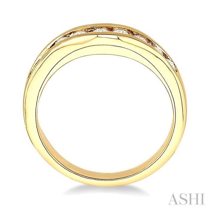 ASHI Channel Set Curved Diamond Wedding Band 31143PPFHYG