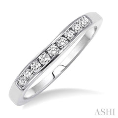 ASHI Channel Set Curved Diamond Wedding Band 31145PPFHWG