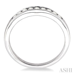ASHI Channel Set Curved Diamond Wedding Band 31145PPFHWG