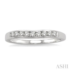 ASHI Channel Set Curved Diamond Wedding Band 31148PPFHWG