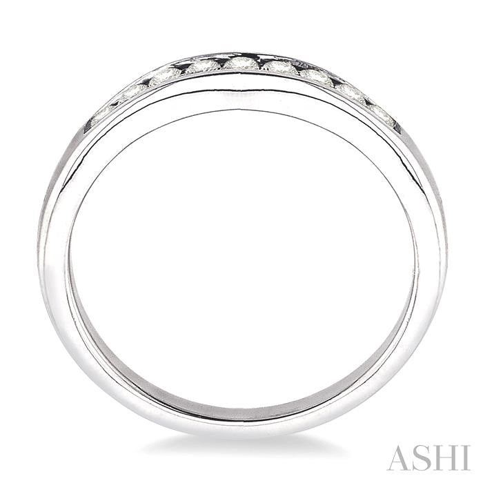 ASHI Channel Set Curved Diamond Wedding Band 31148PPFHWG