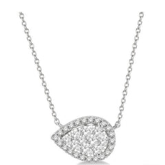 Parkplace Jewelers Pear Shape East-West Halo Lovebright Essential Diamond Pendant 9981HPPFVNKWG
