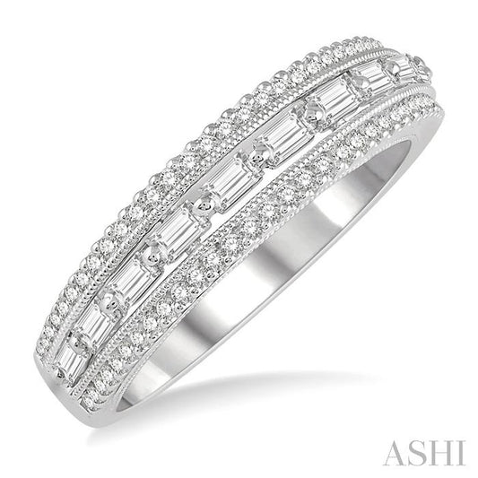 ASHI Baguette Diamond Fashion Band 31283PPFHWG
