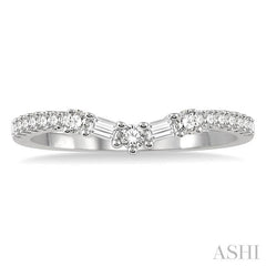 ASHI Chevron Baguette Diamond Wedding Band 31415PPFHWG