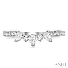 ASHI Chevron Diamond Wedding Band 31634PPFGWG