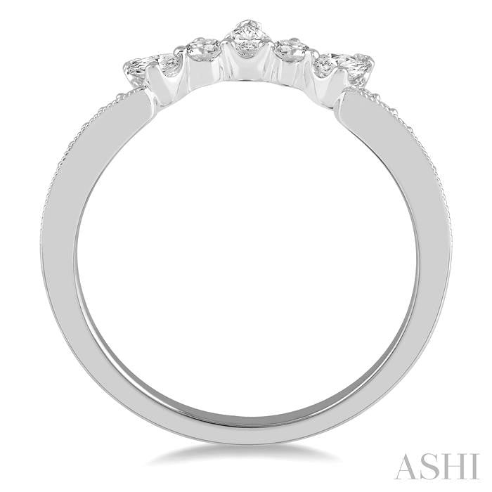 ASHI Chevron Diamond Wedding Band 31634PPFGWG