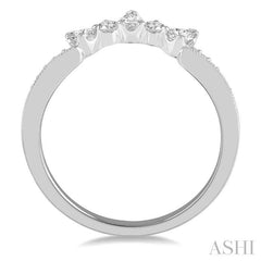 ASHI Chevron Diamond Wedding Band 31634PPFGWG