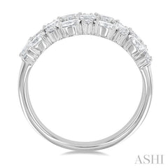 ASHI Bold Mixed Shape Three Row Diamond Fashion Band 31640PPFHWG-1.50