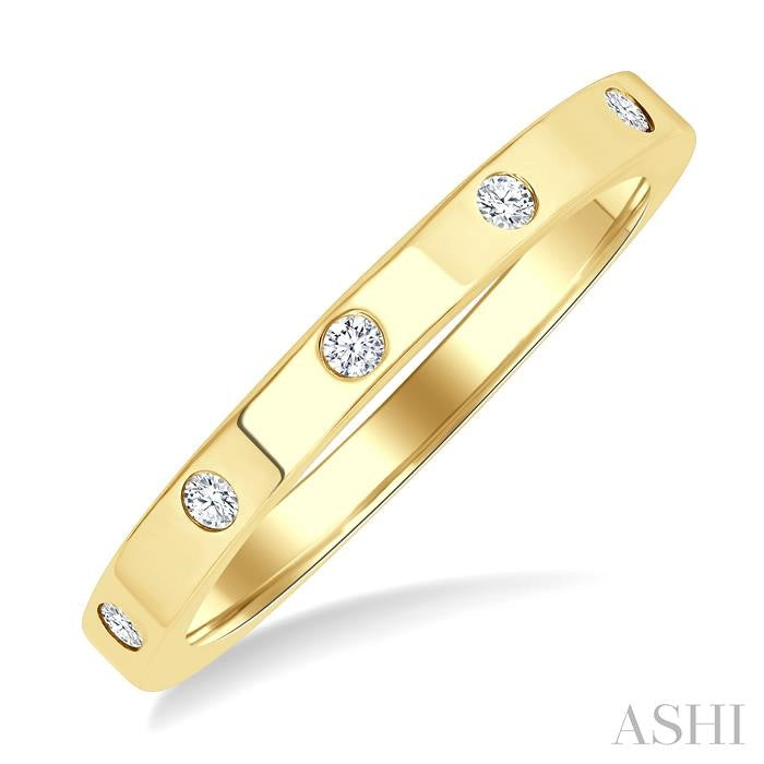 ASHI Flush Bezel Set Diamond Fashion Band 31719PPTGYG