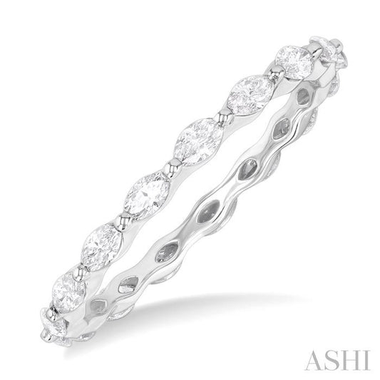 ASHI Marquise Shape Eternity Diamond Wedding Band 31733PPFGWG