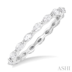 ASHI Marquise Shape Eternity Diamond Wedding Band 31733PPFGWG