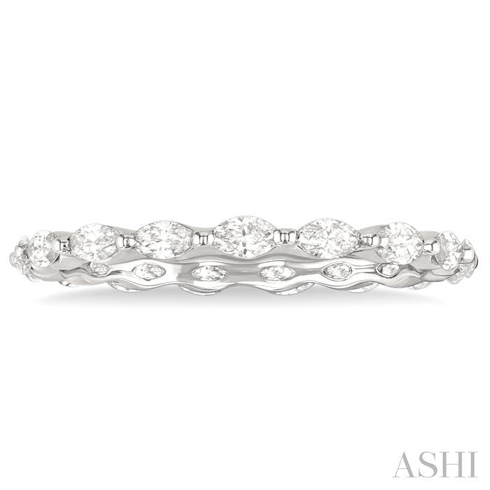 ASHI Marquise Shape Eternity Diamond Wedding Band 31733PPFGWG