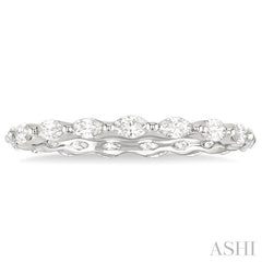 ASHI Marquise Shape Eternity Diamond Wedding Band 31733PPFGWG